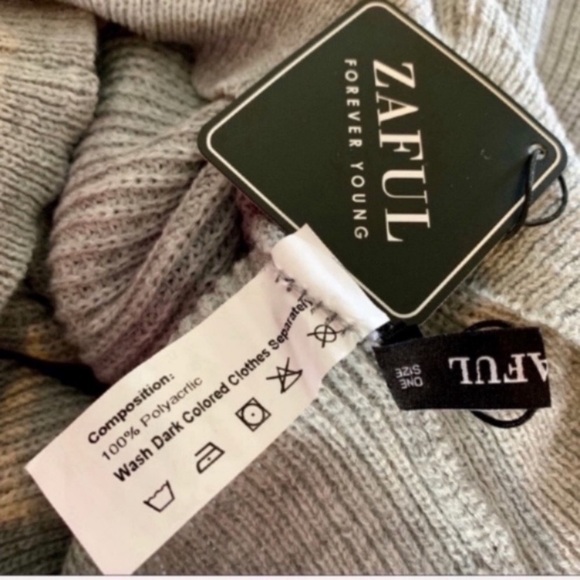 Zaful Soft Gray NWT Ribbed Sweater - Picture 4 of 4
